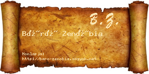 Báró Zenóbia névjegykártya