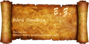 Báró Zenóbia névjegykártya